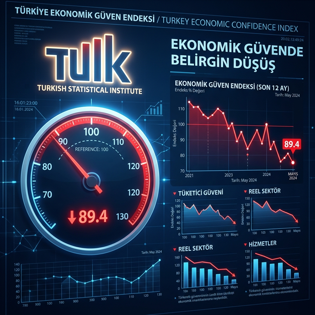 TÜİK Açıkladı: Ekonomik Güven Endeksi Kritik Eşiğin Altına Geriledi