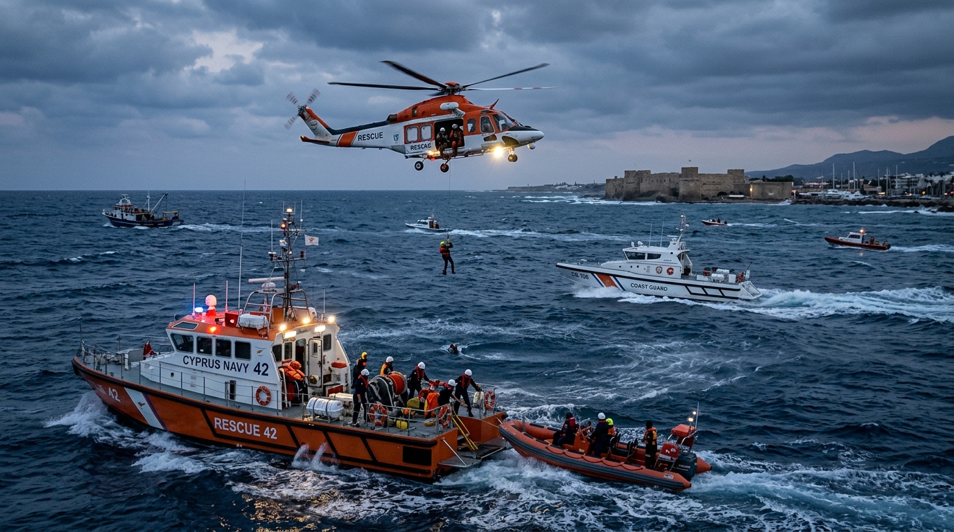 Girne Açıklarında Yolcu Feribotu Battı: 7 Ölü, 23 Kişi Kayıp (Görüntülerle)