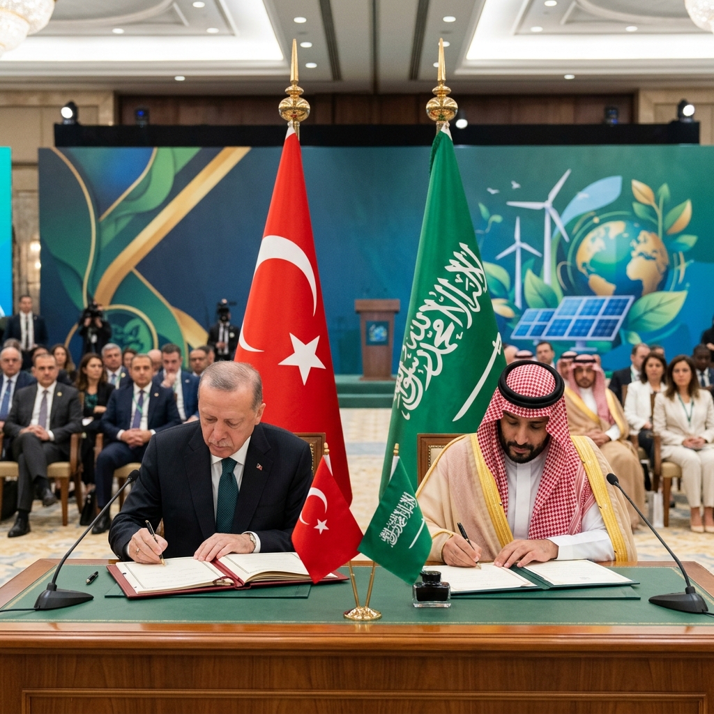 Türkiye ile Suudi Arabistan Arasında Yeşil Enerji ve Sanayi Yatırım Anlaşması İmzalandı